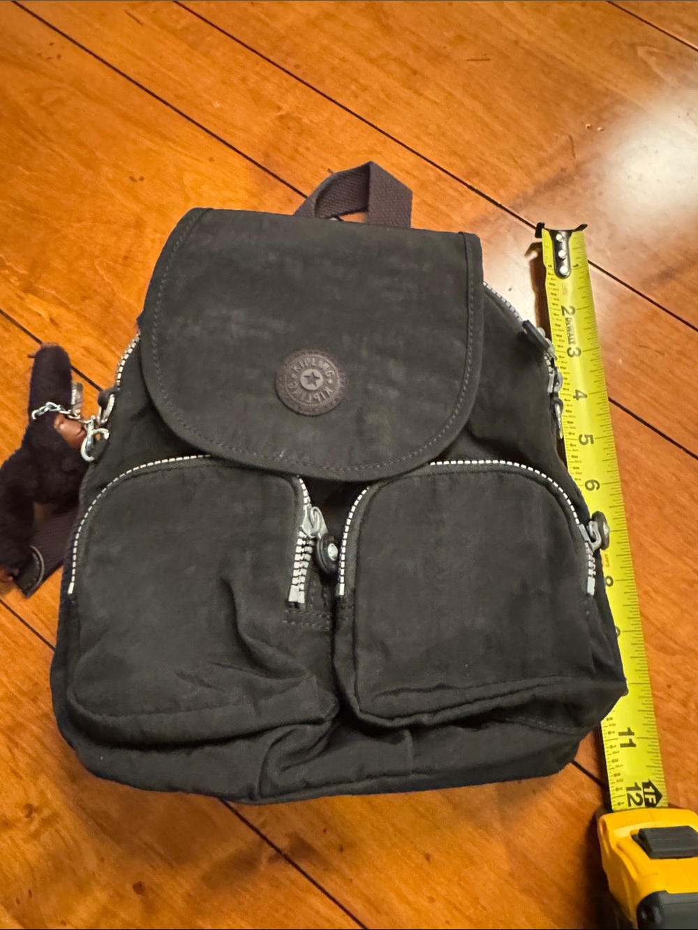 Kipling Black Casual Nylon Mimi Backpack with Front Pockets